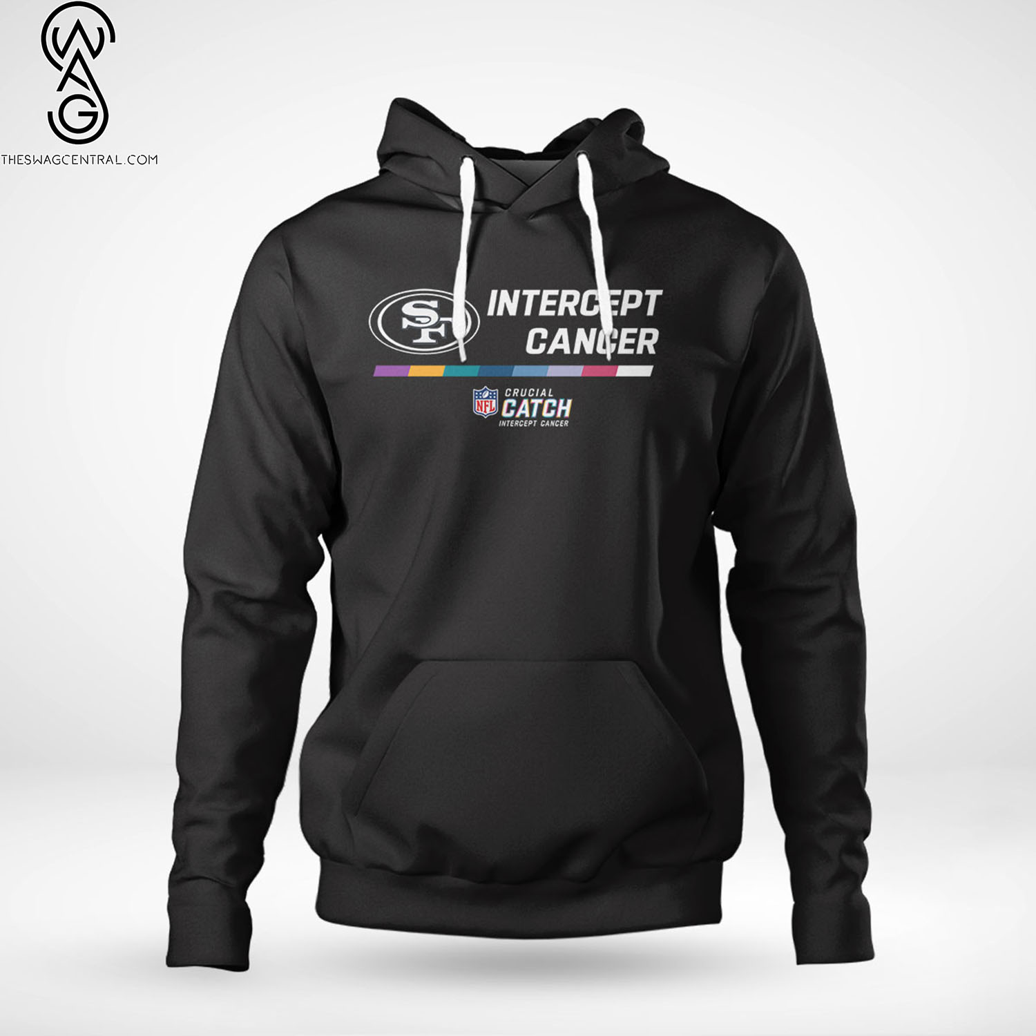 San Francisco 49ers NFL Intercept Cancer Crucial Catch Therma Performance Hoodie
