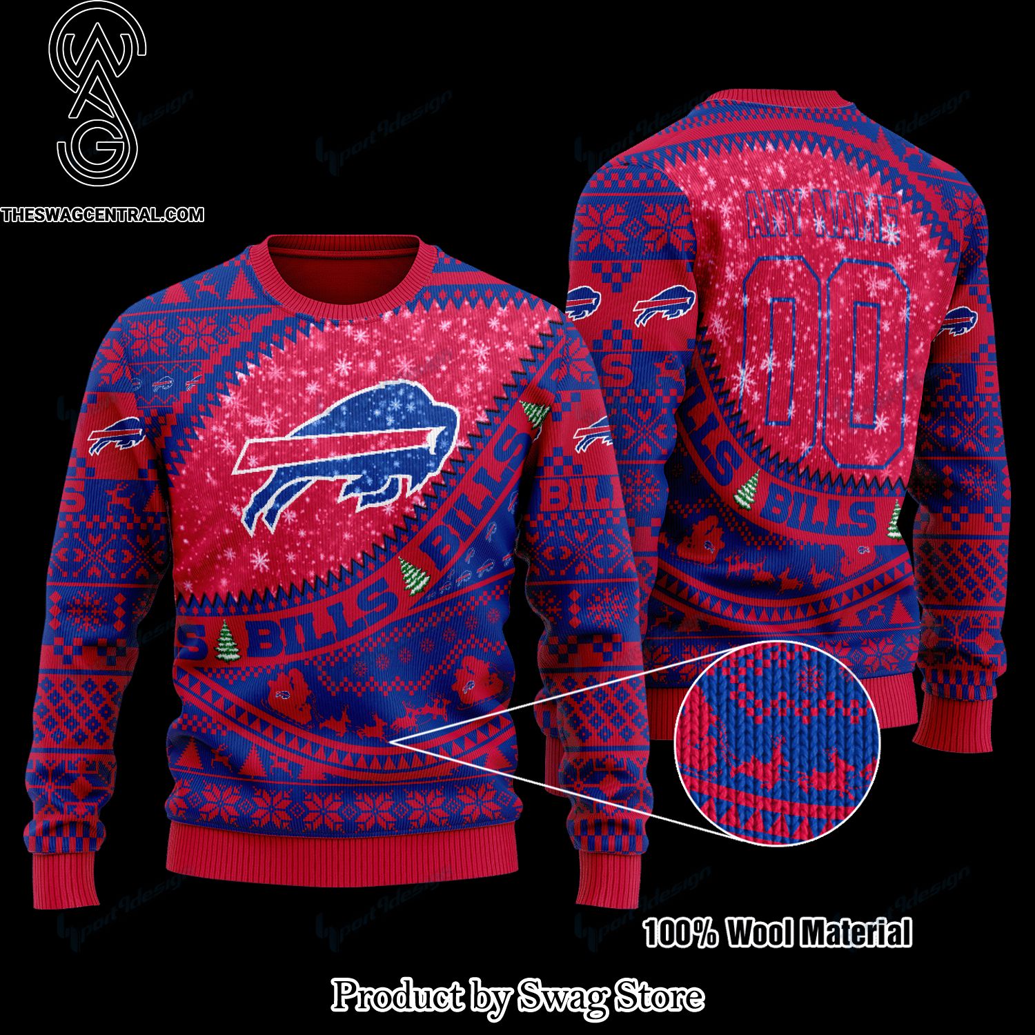 Buffalo Bills Classic Christmas Ugly Wool Knitted Sweater