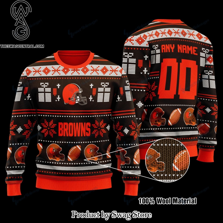 Cleveland Browns All Over Print Ugly Christmas Holiday Sweater