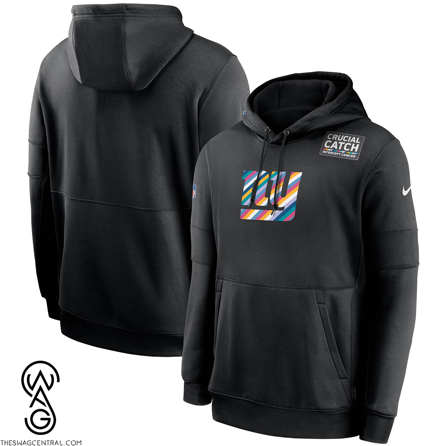 New York Giants Crucial Catch Sideline Performance Full Printing Hoodie