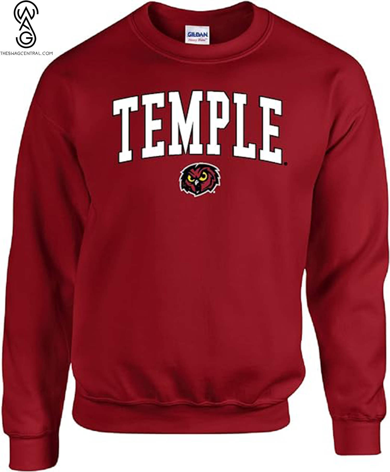 Temple University Owls Jumbo Arch Crewneck Sweatshirt