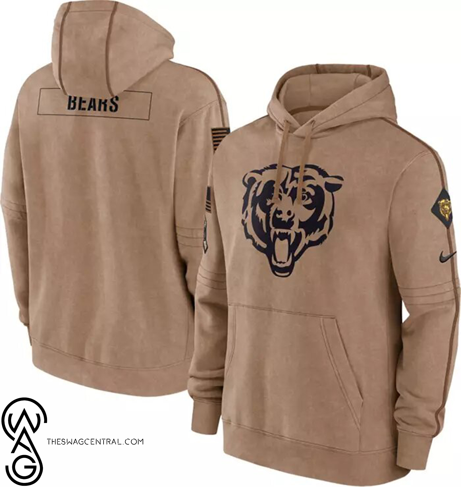 Chicago Bears 2023 Salute To Service Club NFL All Over Printed Hoodie