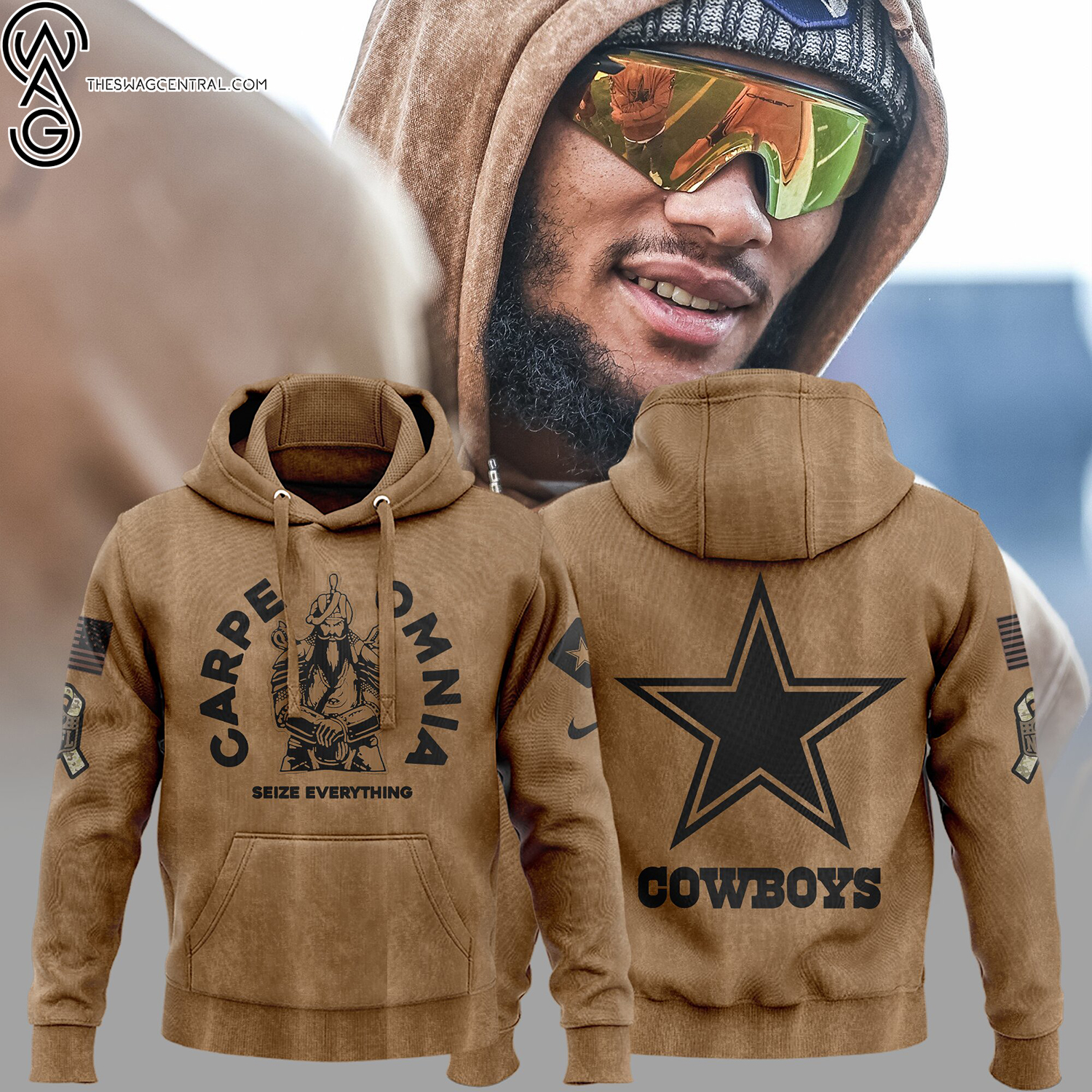 Dallas Cowboys Salute To Service Veteran 2023 All Over Printed Hoodie