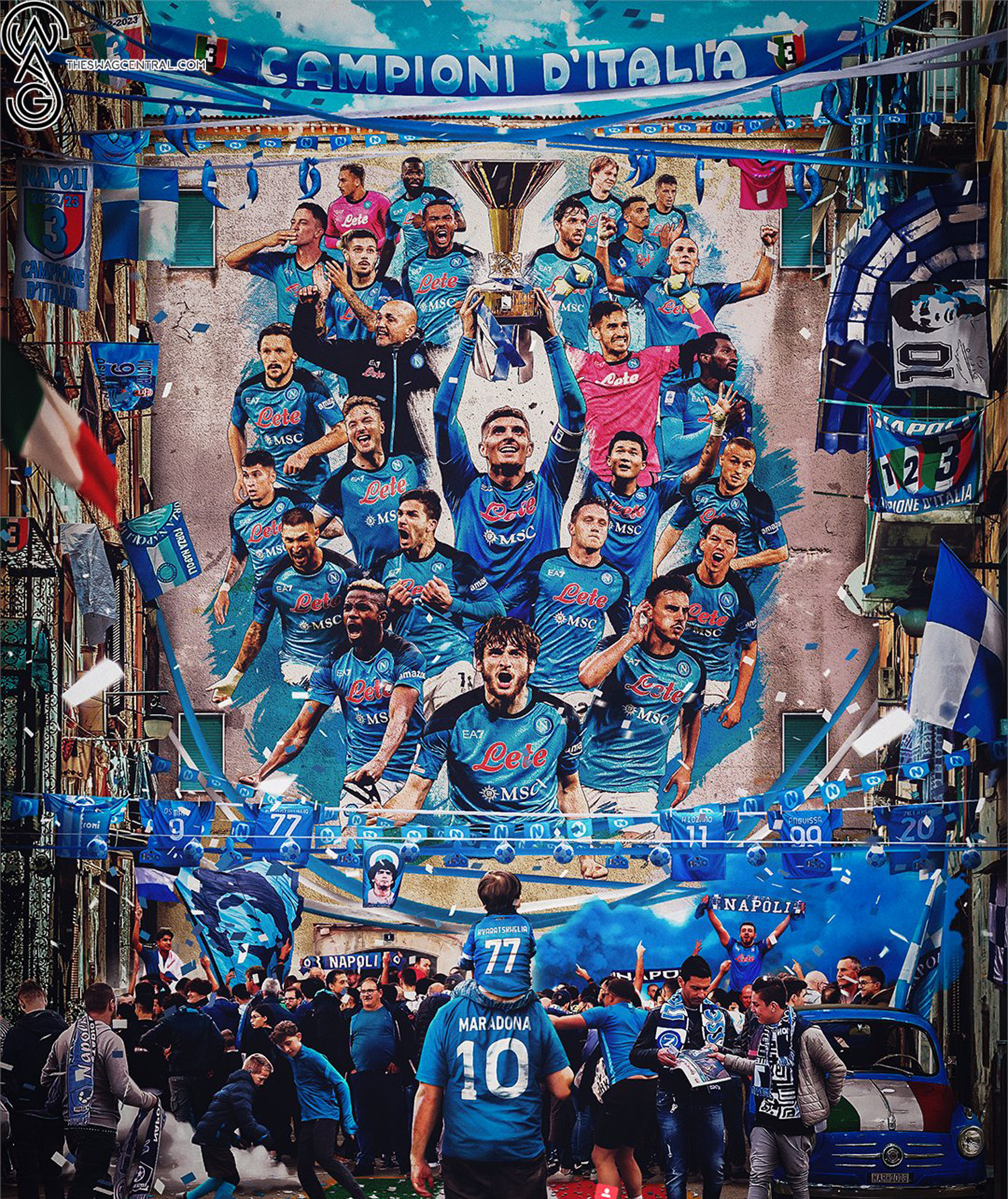 UEFA Champions League SSC Napoli Poster