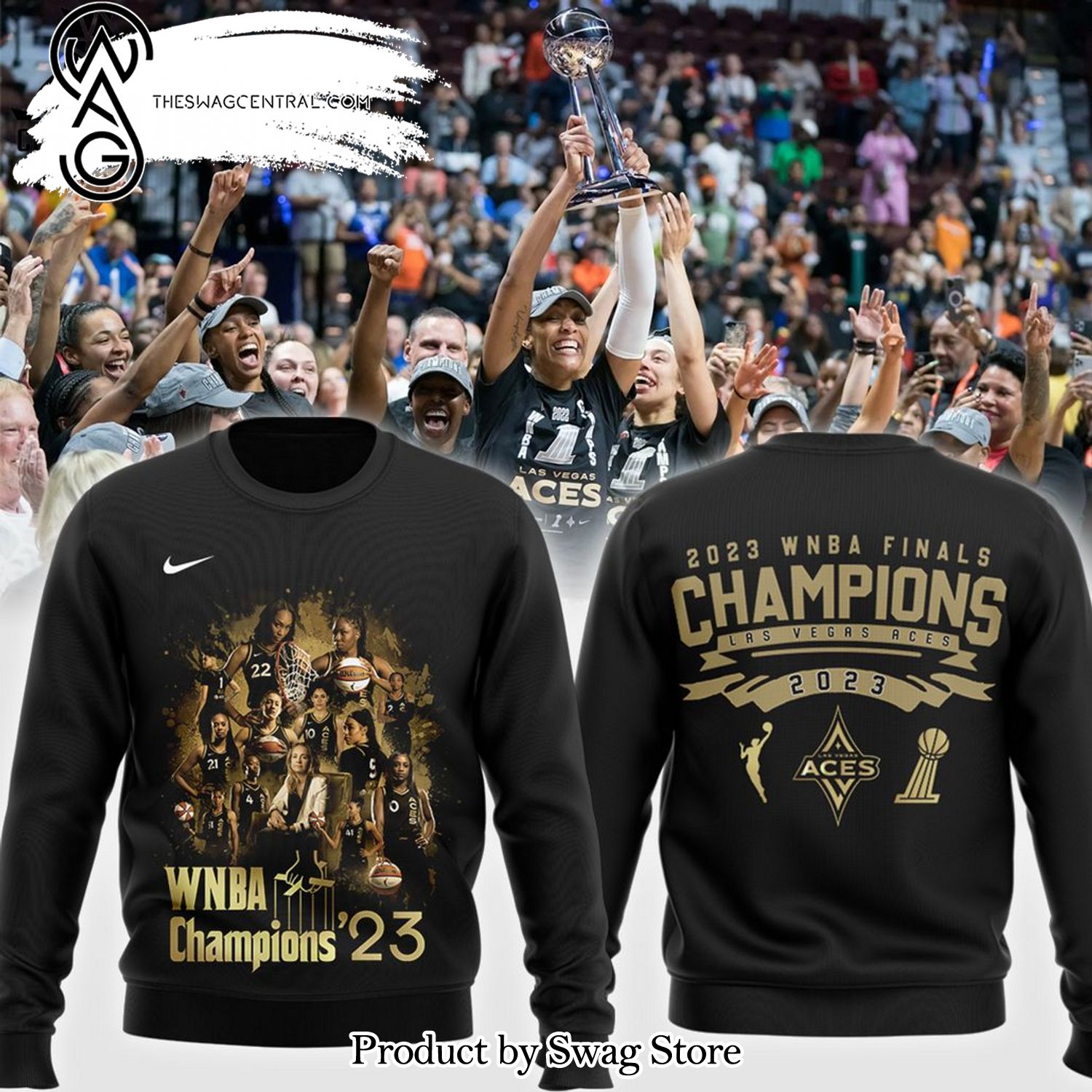 WNBA Champions 2023 Las Vegas ACES Wool Holiday Sweater