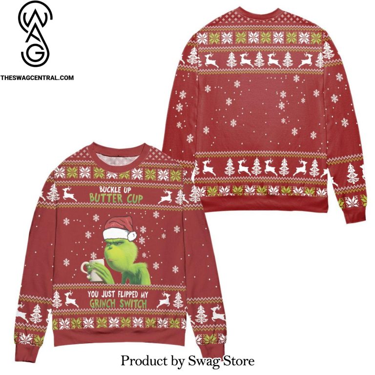 You Just Flipped My Grinch Switch 3D Printed Ugly Christmas Holiday Sweater