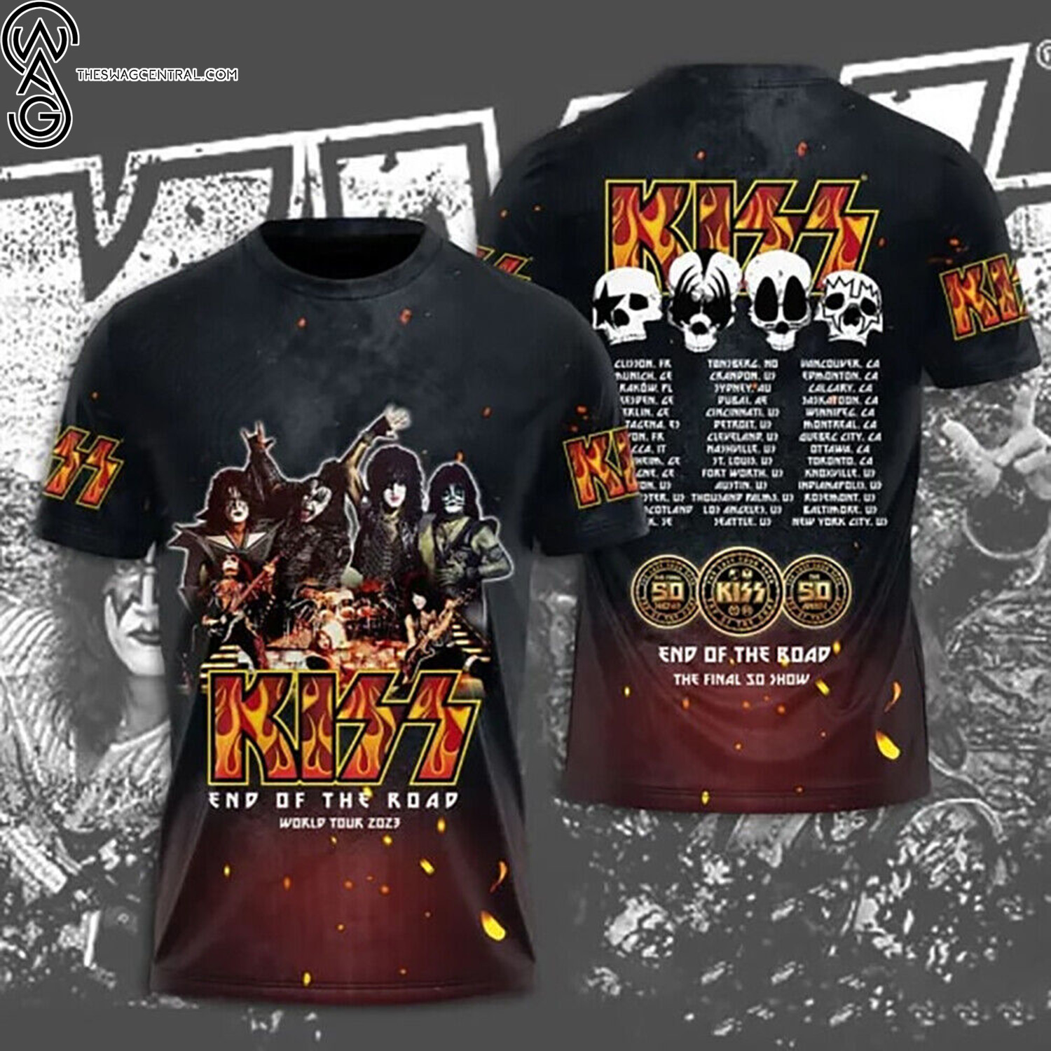 Kiss Rock Band End Of The Road The Final Tour Ever Shirt