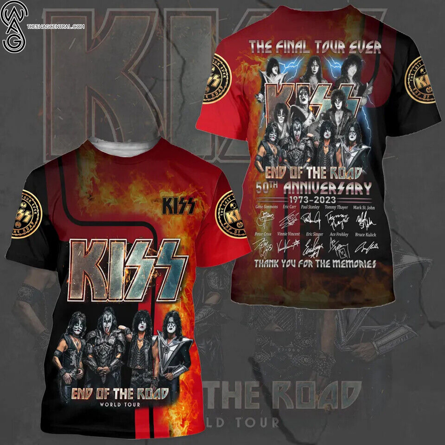 Kiss Rock Band End Of The Road World Tour 2023 Shirt