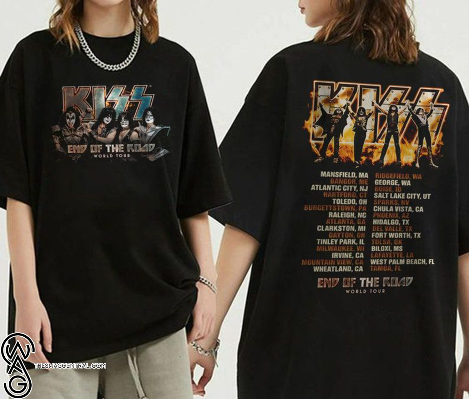 Vintage Kiss Band End Of The Road World Tour 2023 Shirt