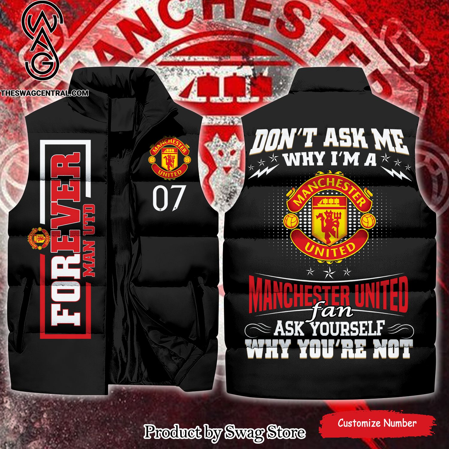 English Premier League For Ever Manchester United Classic Sleeveless Jacket