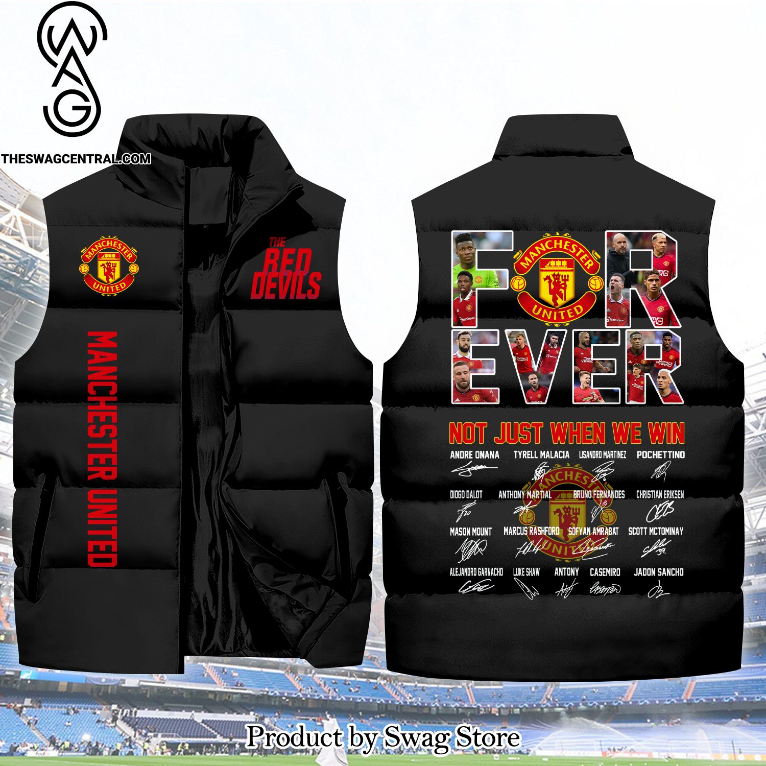 English Premier League Forever Manchester United Unisex Sleeveless Jacket