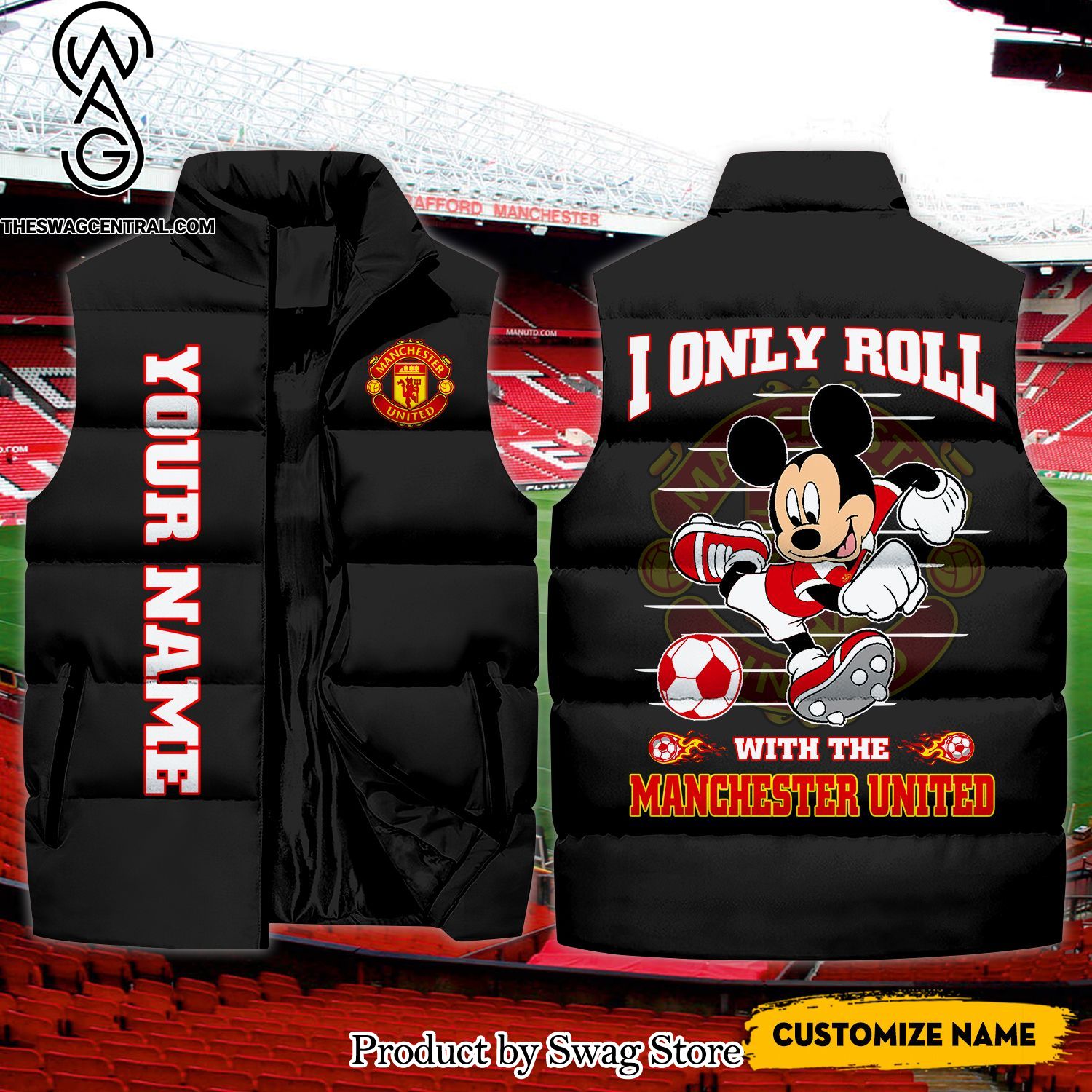 English Premier League I Only Roll With The Manchester United Unisex Sleeveless Jacket