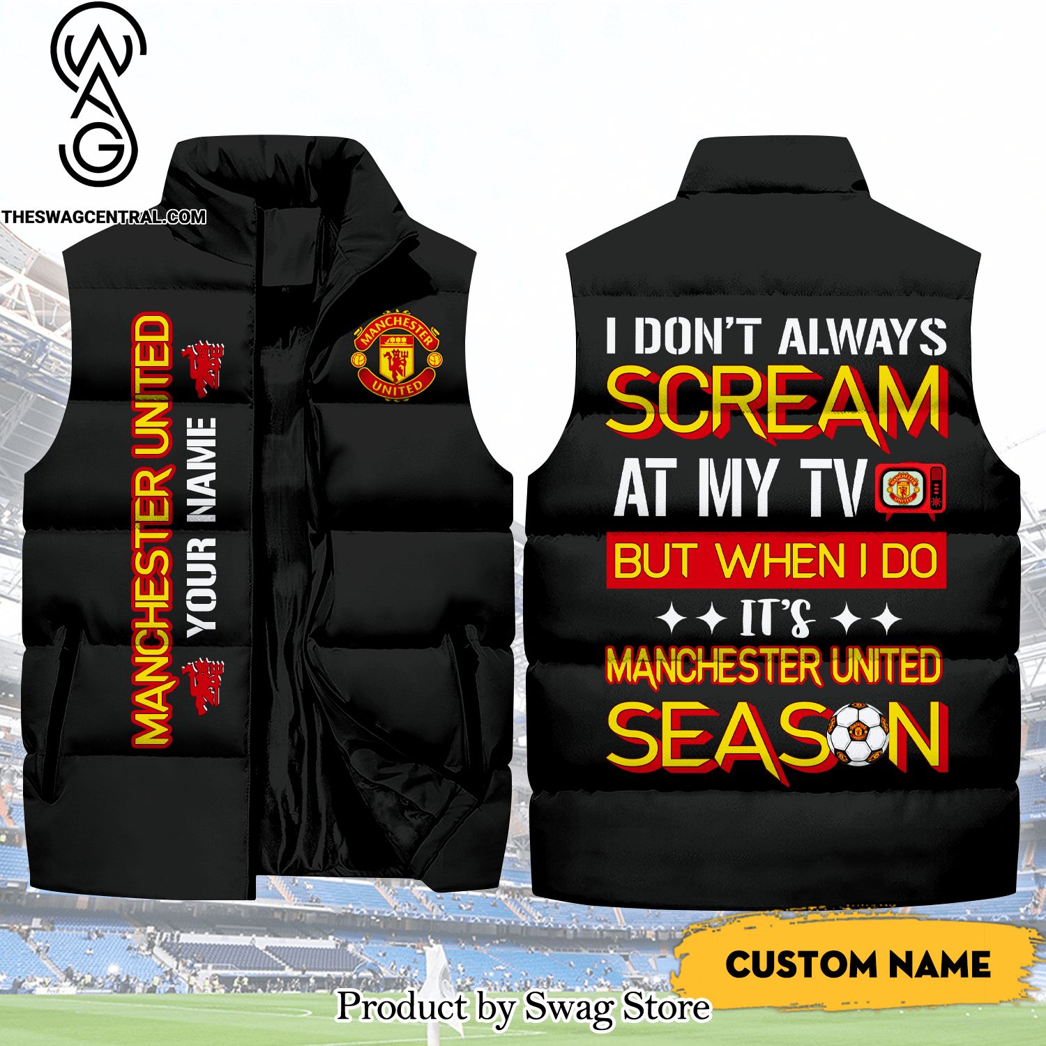 English Premier League Manchester United Season Classic Sleeveless Jacket