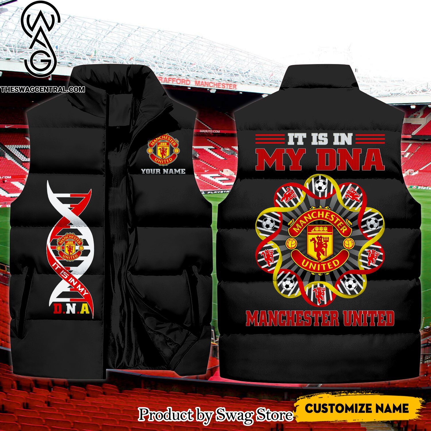 English Premier League My DNA Manchester United Classic Sleeveless Jacket