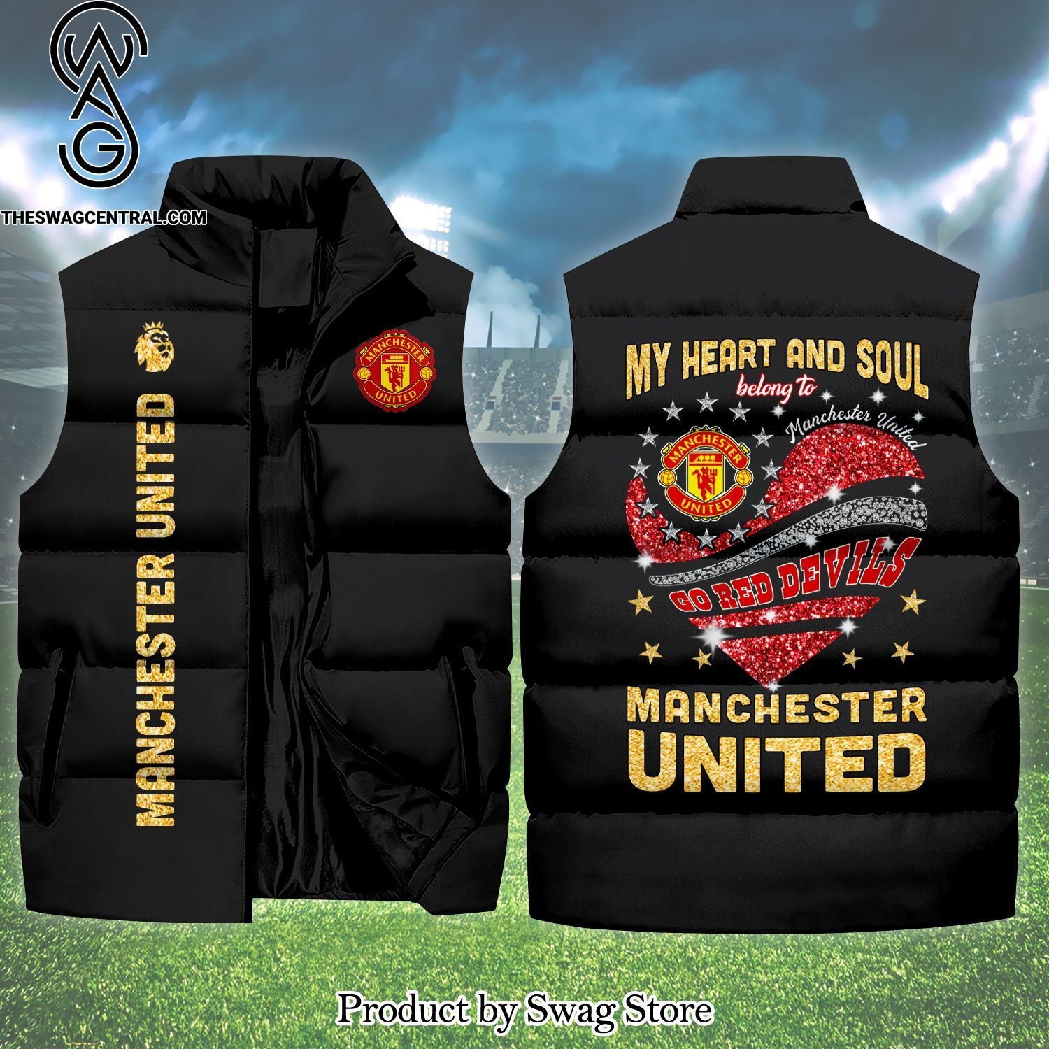 My Heart Belong To Manchester United Unisex Sleeveless Jacket