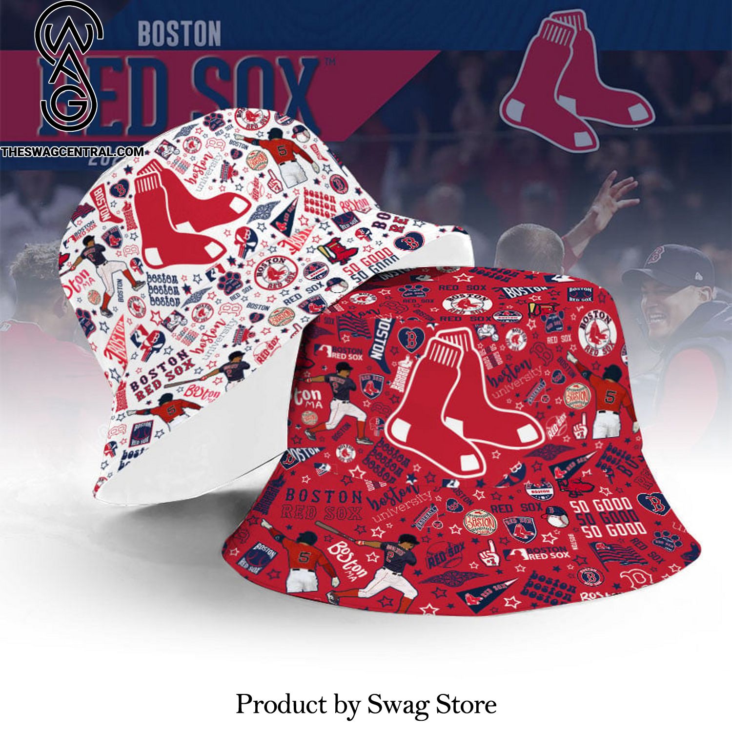 Boston Red Sox Unisex All Over Print Bucket Hat