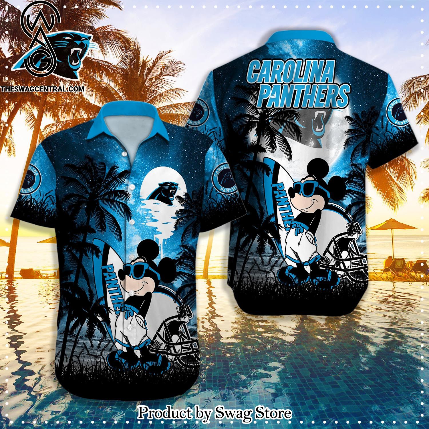 Carolina Panthers NFL 3D Hawaiian Shirt And Shorts Set