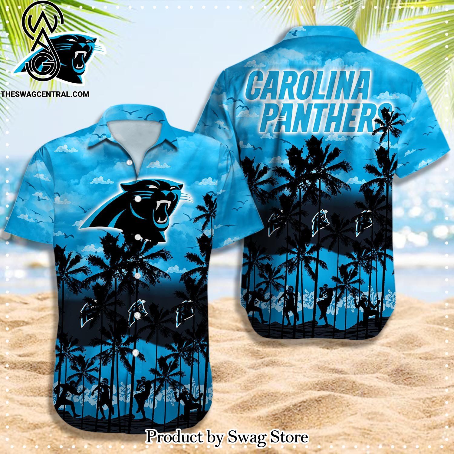 Carolina Panthers NFL Classic Full Printing Hawaiian Shirt And Shorts Set