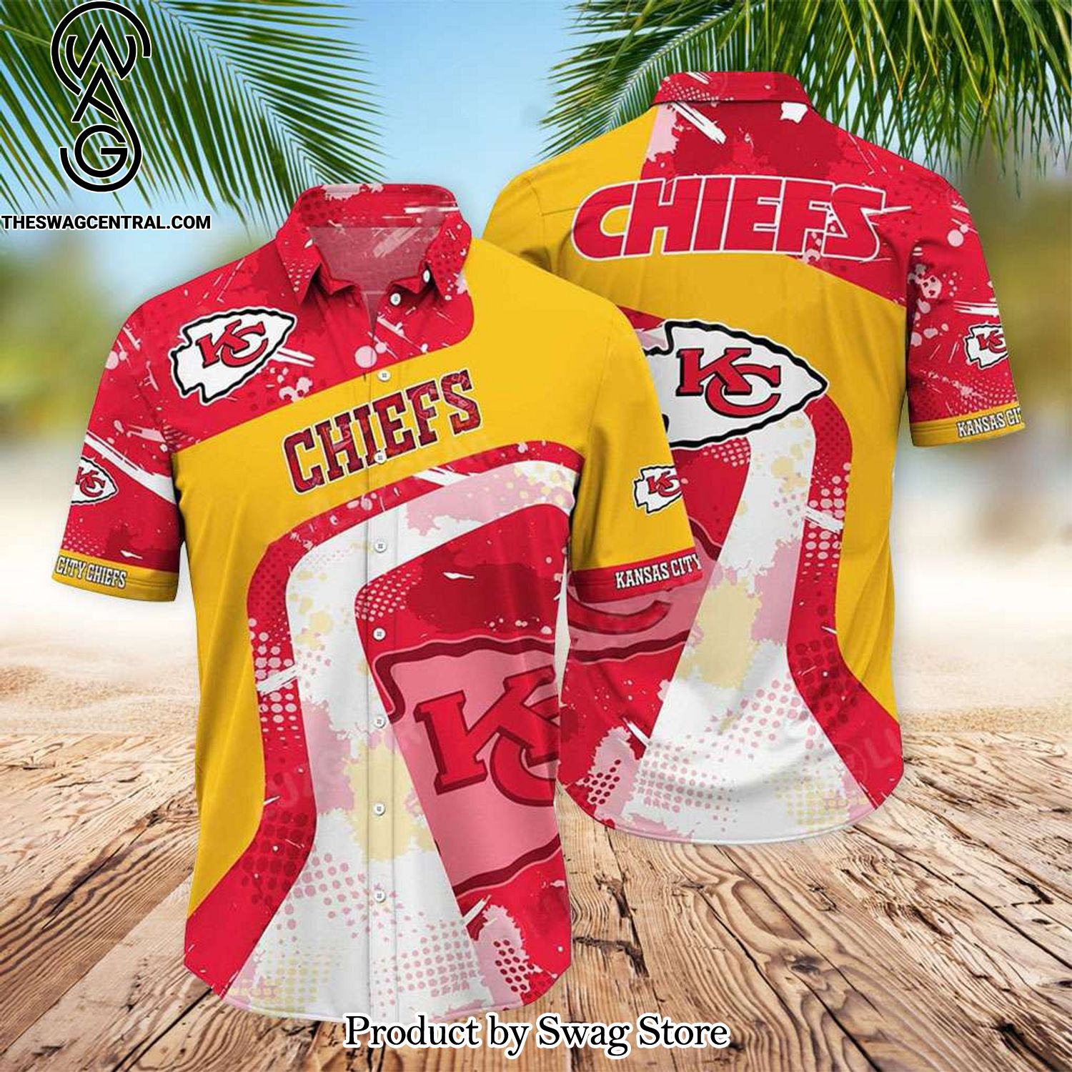 Chiefs Kansas City Chiefs Summer NFL Unisex Full Printing Hawaiian Shirt And Shorts Set