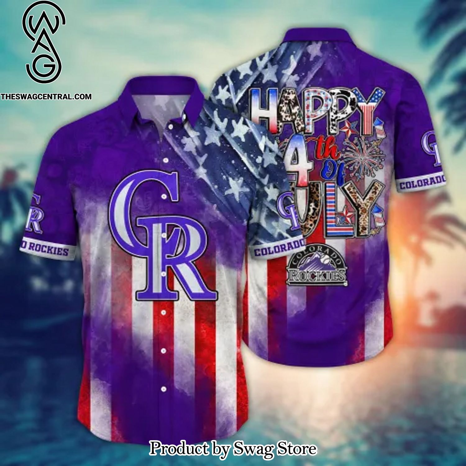 Colorado Rockies MLB Independence Day New Type Hawaiian Shirt And Shorts Set