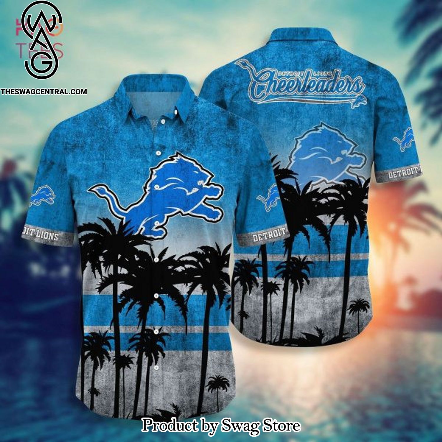 Detroit Lions NFL Unique Full Printed Hawaiian Shirt And Shorts Set